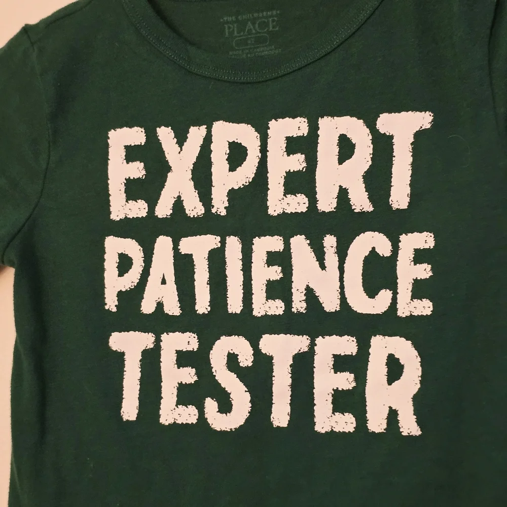 The Children's Place 4T Green 'Expert Patience Tester' Tee